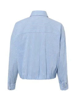 Opus Damen Bluse- Fresa in hellblau weiß