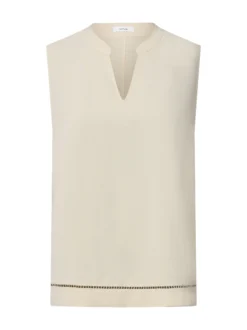 Opus Damen Blussentop mit Leinen-Anteil - Faribica in ecru