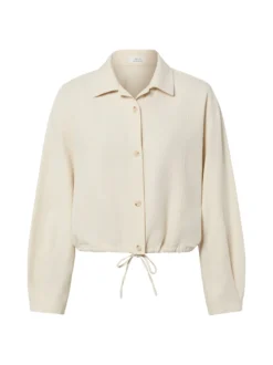 Opus Damen Hemdbluse mit Leinenanteil - Formente in beige
