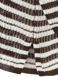 Opus Damen Kurzarm-Strickpullover - Punny in mocca weiß