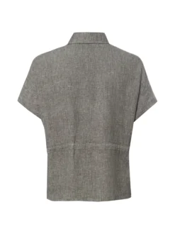 Opus Damen Leinenbluse - Faluri in grau