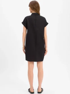 Opus Damen Leinenkleid - Welina in anthrazit