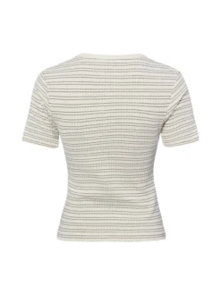 Opus Damen Strickshirt - Soleili in beige schwarz