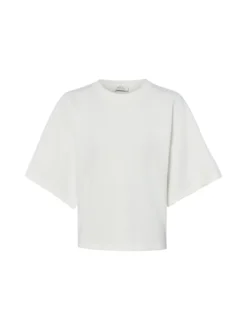 Opus Damen Sweatshirt - Gikko in weiß - Ärmel: Halbarm