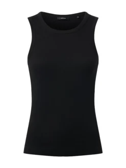 Opus Damen Top - Ilesso in schwarz - Ärmel: ohne Arm