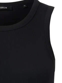 Opus Damen Top - Ilesso in schwarz - Ärmel: ohne Arm