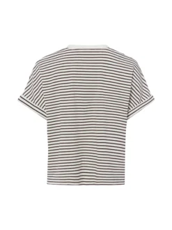 Opus Damen T-Shirt - Sotel in ecru schoko