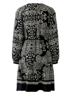 Oui Damen Hängerkleid in schwarz weiß