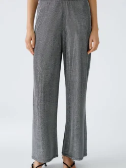 Oui Damen Hose in grau