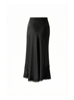 Oui Damen Maxirock in schwarz