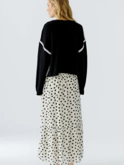 Oui Damen Pullover in schwarz - Ausschnitt: Rundhals