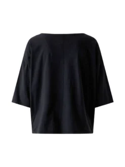Oui Damen T-Shirt in schwarz - Ausschnitt: U-Boot
