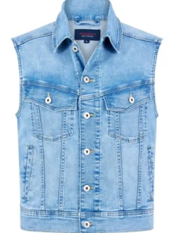 Paddock`s Damen Jeansweste - Regular Fit in blue stone