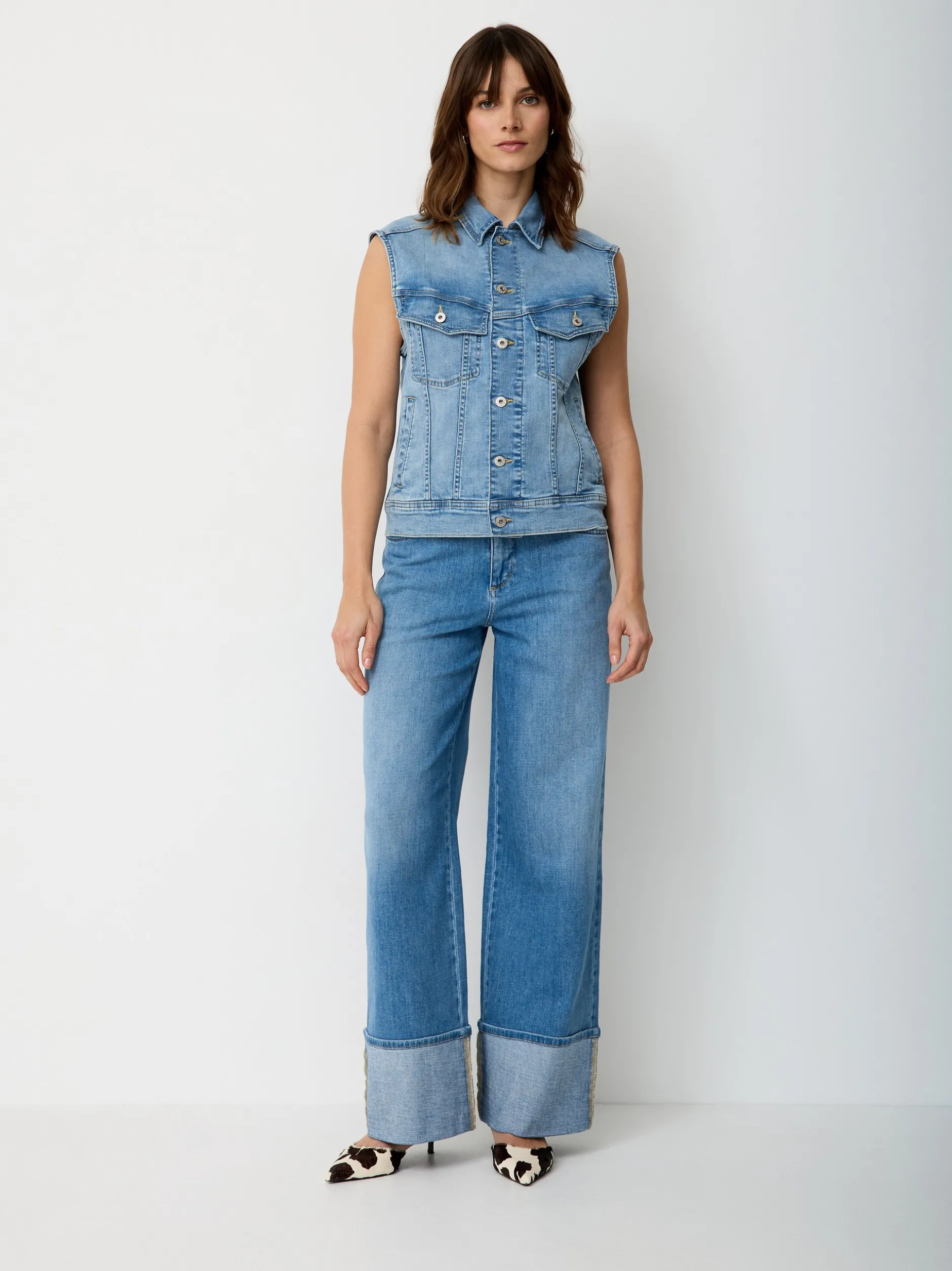 Paddock`s Damen Jeansweste - Regular Fit in blue stone