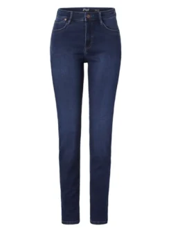 Paddock`s Damen 5-Pocket Jeans - PAT Slim Fit in dark stone