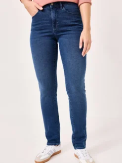 Paddock`s Damen 5-Pocket Jeans - PAT Slim Fit in medium stone