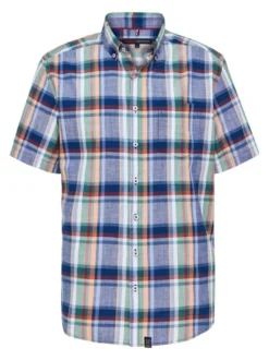 Paddock`s Herren Baumwollhemd - Regular Fit in marine