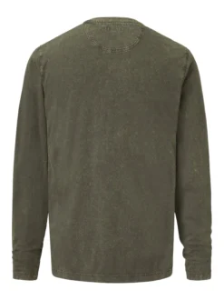 Paddock`s Herren Langarmshirt - Regular Fit in oliv