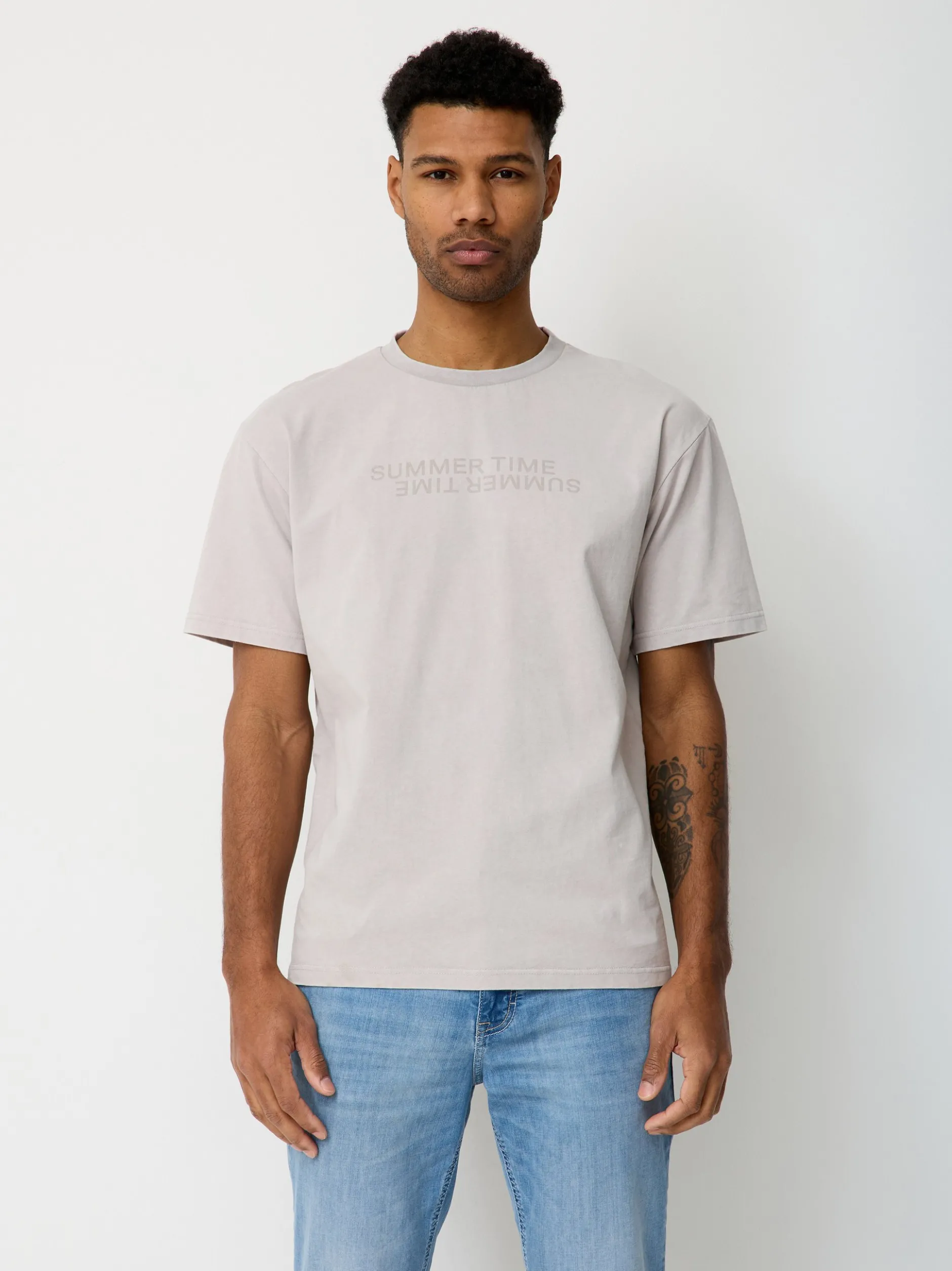 Paddock`s Herren Shirt - Regular Fit in hellgrau
