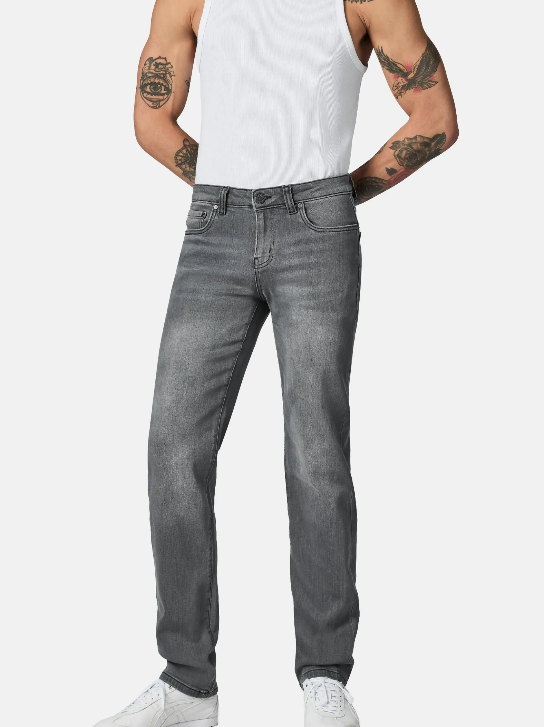 Peak Time Herren Jeans - Cosmis Tapered Fit in grau