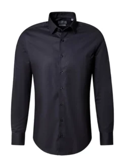 Pierre Cardin Herren Hemd in schwarz - Ärmel: langarm