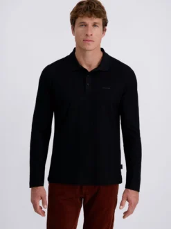 Pierre Cardin Herren Langarmshirt in schwarz