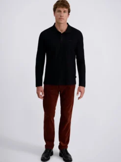 Pierre Cardin Herren Langarmshirt in schwarz