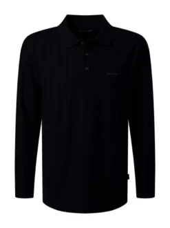 Pierre Cardin Herren Langarmshirt in schwarz