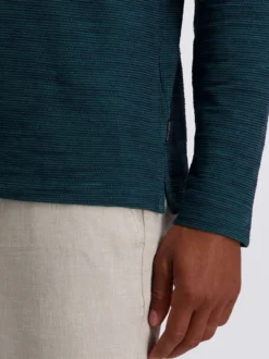Pierre Cardin Herren Langarm-Poloshirt in grün