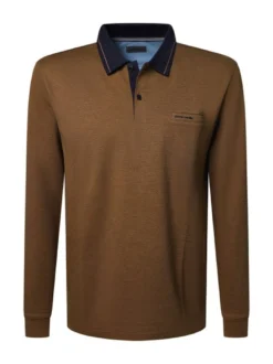 Pierre Cardin Herren Langarmshirt in braun