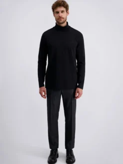 Pierre Cardin Herren Langarmshirt in schwarz