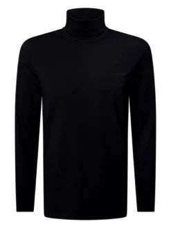 Pierre Cardin Herren Langarmshirt in schwarz