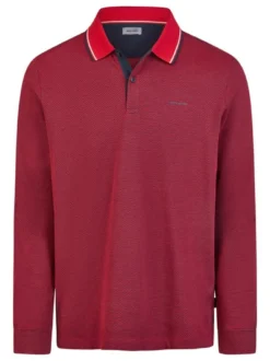 Pierre Cardin Herren Langarmshirt in rot