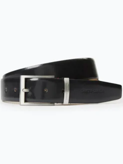 Pierre Cardin Herren Ledergürtel in schwarz