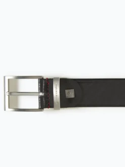 Pierre Cardin Herren Ledergürtel in schwarz