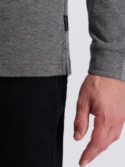 Pierre Cardin Herren Polo in schwarz - Ärmel: langarm