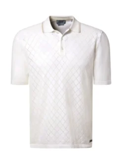 Pierre Cardin Herren Poloshirt in weiß - Ärmel: kurzarm