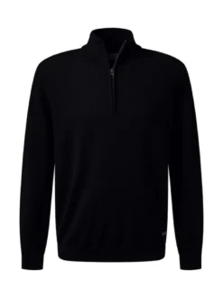 Pierre Cardin Herren Wollpullover in schwarz