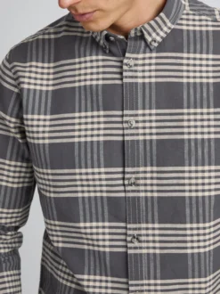 11 Project Herren Langarmhemd - PRPhineas in beige