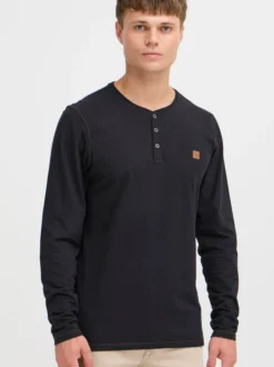 11 Project Herren Langarmshirt - PRBonso in schwarz