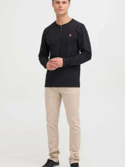 11 Project Herren Langarmshirt - PRBonso in schwarz