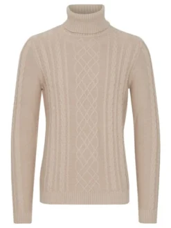 11 Project Herren Rollkragenpullover - PRJamelio in beige