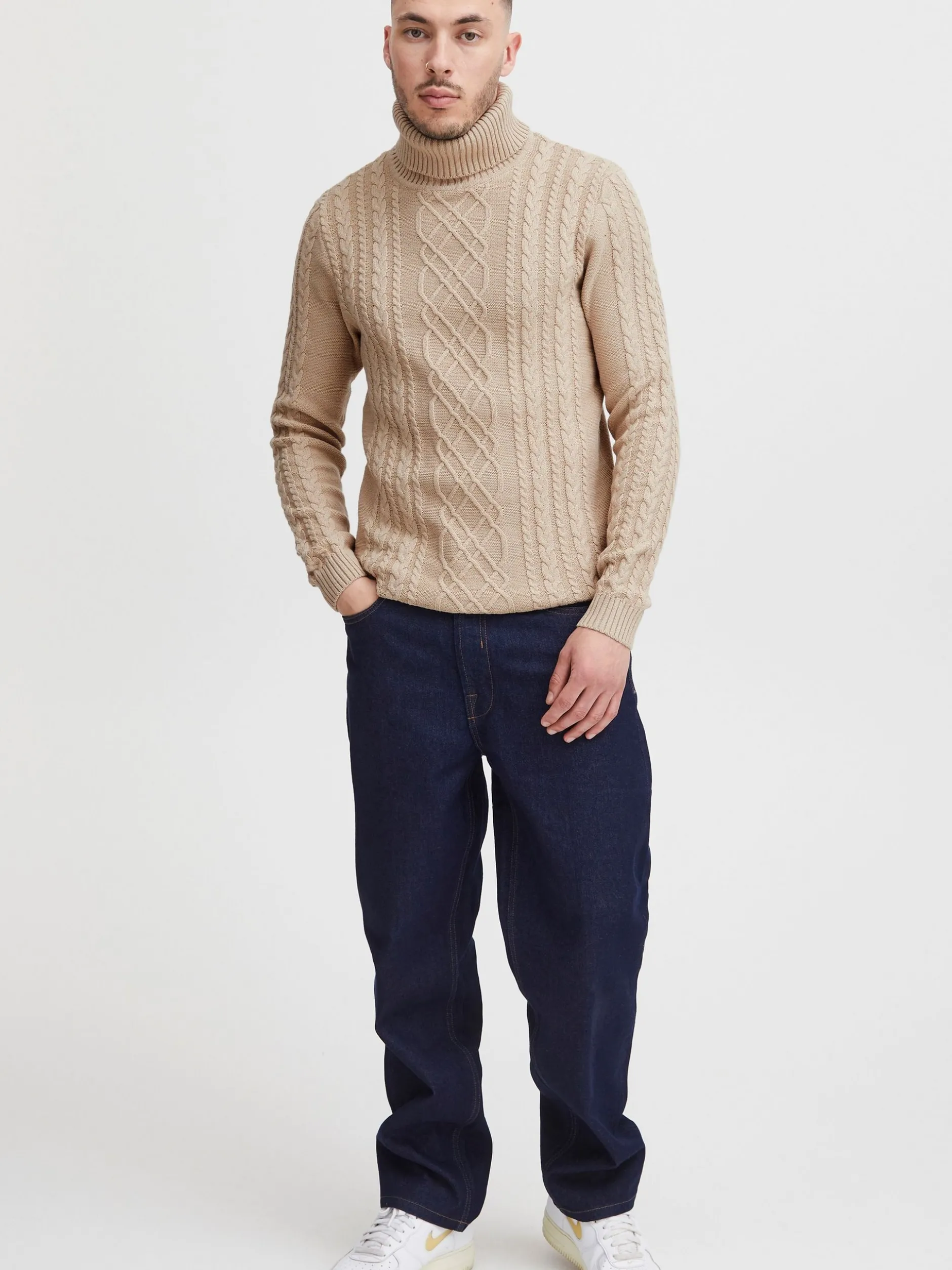 11 Project Herren Rollkragenpullover - PRJamelio in beige