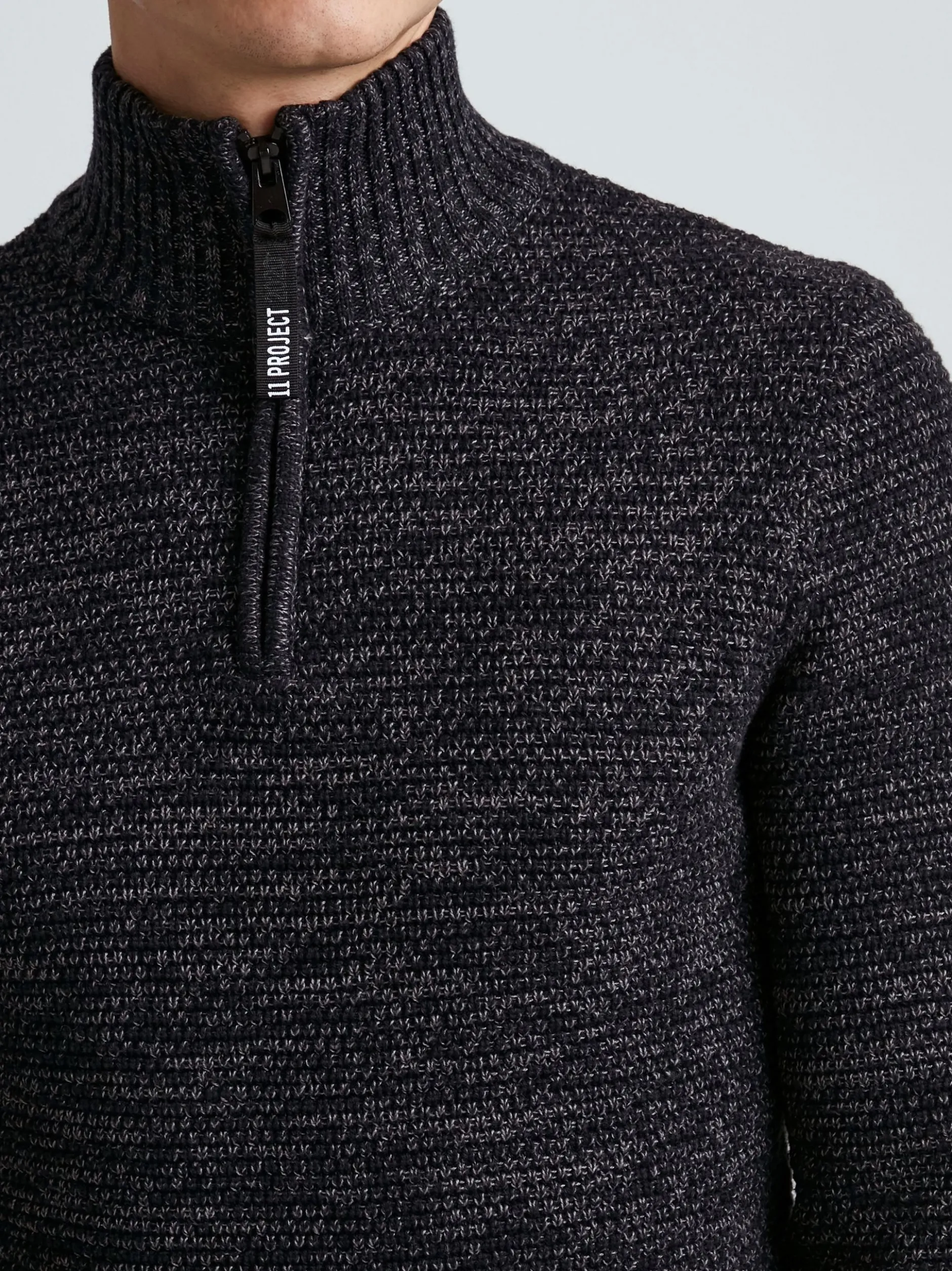 11 Project Herren Strickpullover - PRAlbanus in schwarz