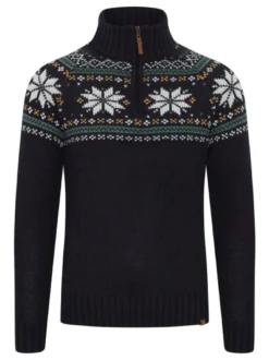 11 Project Herren Weihnachtspullover - PRTim in schwarz