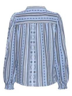 PULZ Jeans Damen Bluse PZALEXIS in blau