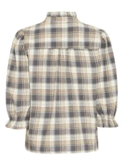 PULZ Jeans Damen Bluse PZEVIE in beige