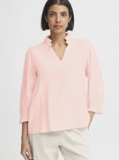 PULZ Jeans Damen Bluse PZLUCA in rosa