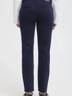 PULZ Jeans Damen Casual Hose PZSALLY Hohe Taille in blau