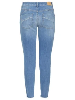 PULZ Jeans Damen Jeans PZCARMEN Hohe Taille in light stone bleached